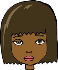 cartoon female face