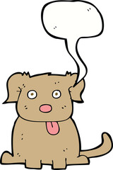 cartoon dog with speech bubble
