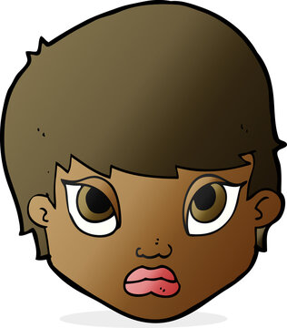 recommend clip art: cartoon sulking woman