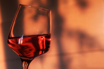 Obraz na płótnie Canvas glass of red wine
