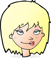 cartoon smiling woman
