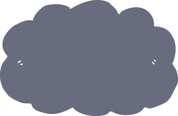 flat color style cartoon cloud