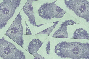 Chinese banknotes. Close up money from China. Chinese yuan. Renminbi.3D render