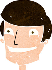 cartoon grinning man