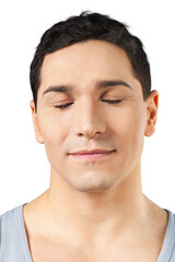 Obraz premium Facial Expressions of handsome man isolated on white background