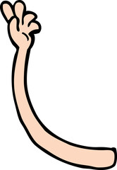 cartoon arm gesture