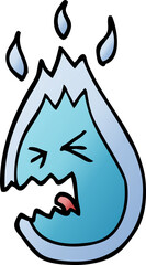 cartoon doodle screaming flame