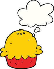 cartoon pie and thought bubble