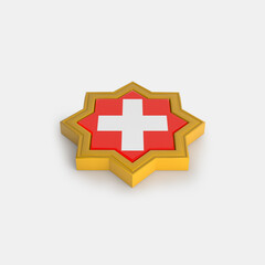 Obraz premium Ramadan Switzerland Islamic Star Frame