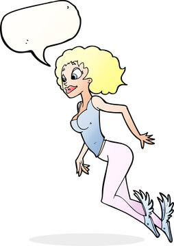 recommend clip art: cartoon flying woman with speech bubble