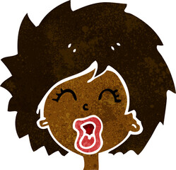 cartoon woman screaming