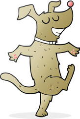 Obraz na płótnie Canvas cartoon dancing dog