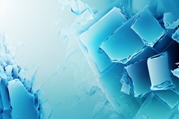 A Cool Ice Blue Background. Generative AI