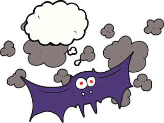 thought bubble cartoon vampire bat