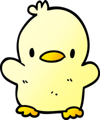 Obraz premium cute cartoon doodle chick