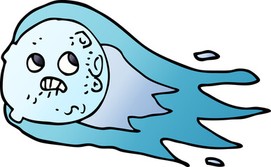cartoon doodle worried comet