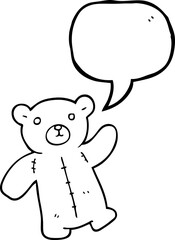speech bubble cartoon teddy bear