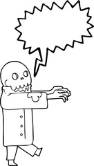speech bubble cartoon zombie