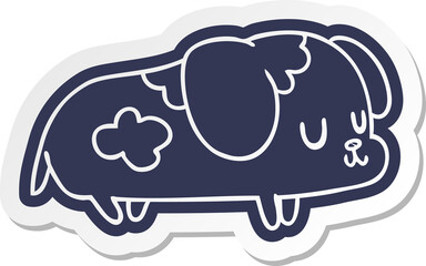 cartoon sticker kawaii of a cute dog