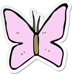 sticker of a cartoon butterfly symbol