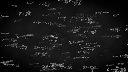 Random math equation formula text background teaching engineering, teaching equations and formulas...