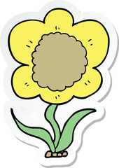 sticker of a cartoon flower