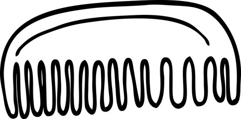 line drawing cartoon plastic comb