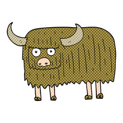 cartoon hairy cow