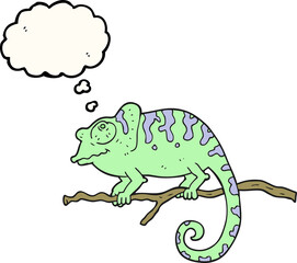 thought bubble cartoon chameleon