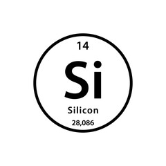 Periodic table element icon vector logo design template