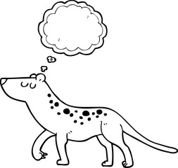 thought bubble cartoon leopard