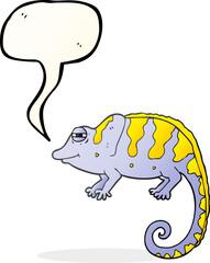 speech bubble cartoon chameleon