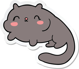 sticker of a cartoon cat