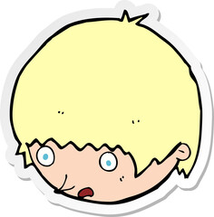 sticker of a cartoon shocked face