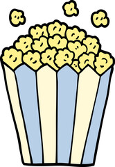 cartoon doodle popcorn