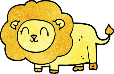 cartoon doodle lion