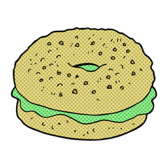 cartoon bagel