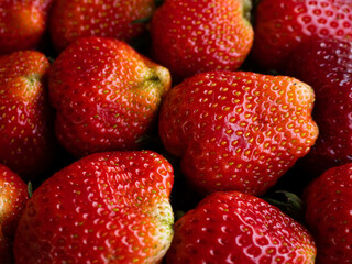 Close-up photo of a side of strawberry