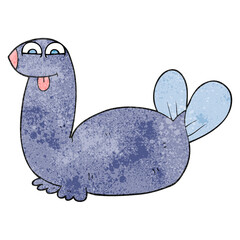 textured cartoon seal
