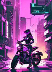 Female Moto Rider