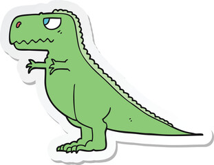 sticker of a cartoon dinosaur