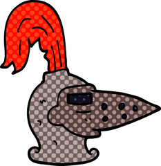 cartoon doodle knights helmet