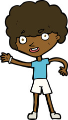 cartoon sporty person