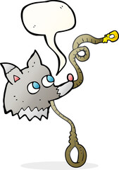 speech bubble cartoon dog with leash