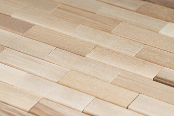 Wooden background diagonal texture, close up.