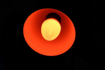 bulb on black background