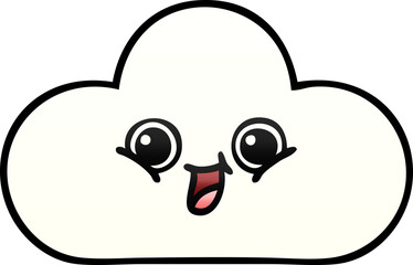 gradient shaded cartoon cloud