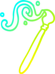 cold gradient line drawing cartoon paint brush