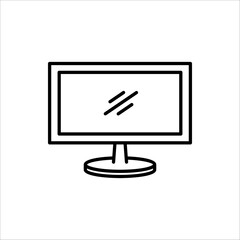 Tv Icon in trendy flat style isolated on white background. Television symbol for your web site design, logo, app, UI. Vector illustration, EPS10.