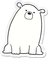 sticker of a cartoon polar bear